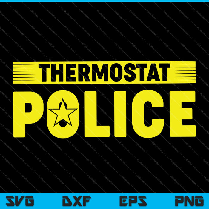 Thermostaat politie SVG PNG snijden afdrukbare bestanden