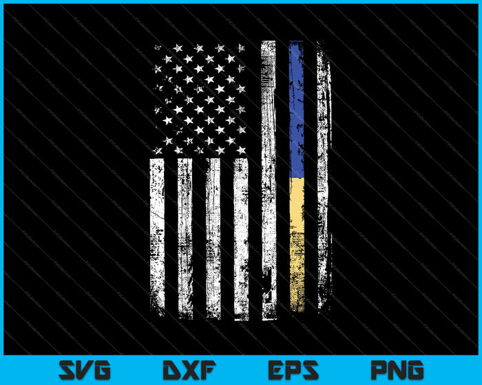 Delgada línea dorada azul 911 Despachador de policía SVG PNG Cortando archivos imprimibles