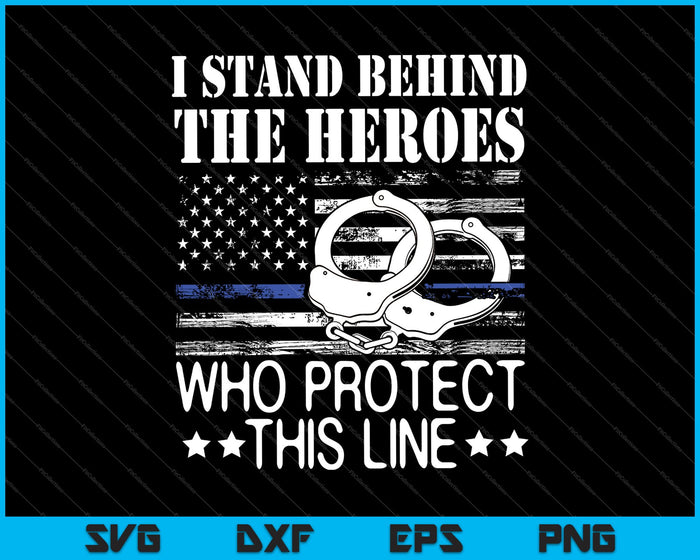 Thin Blue Line Shirt Police Flag Hero SVG PNG Cutting Printable Files