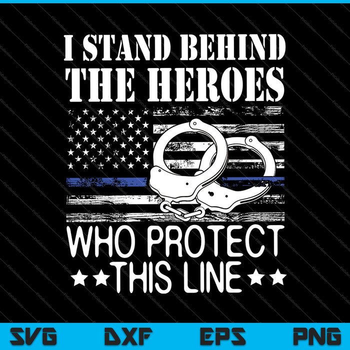 Thin Blue Line Shirt Police Flag Hero SVG PNG Cutting Printable Files