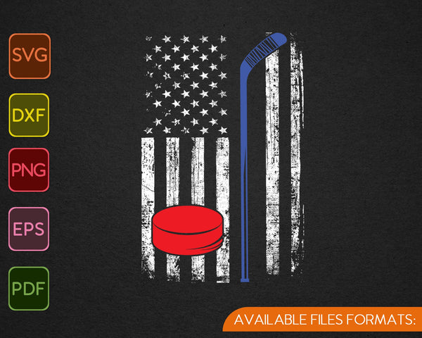 Thin Blue Line USA American Flag Police Family Hockey SVG PNG Cutting Printable Files