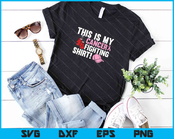 Dit is mijn kankerbestrijding shirt borstkanker Survivor SVG PNG snijden afdrukbare bestanden - on a t-shirt