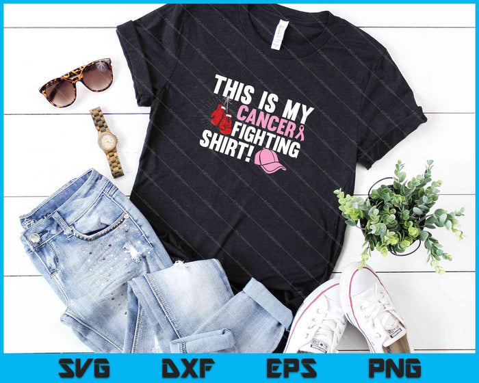 Esta es mi camisa de lucha contra el cáncer Sobreviviente de cáncer de mama SVG PNG Cortando archivos imprimibles