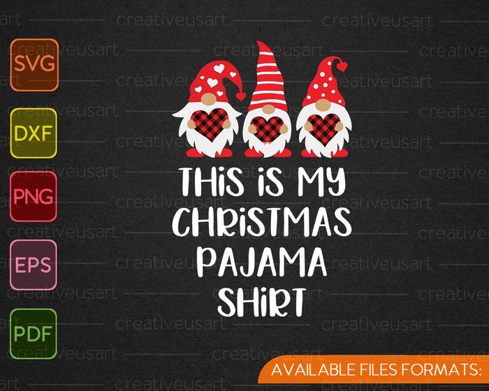 Esta es mi camisa de pijama de Navidad SVG PNG cortando archivos imprimibles