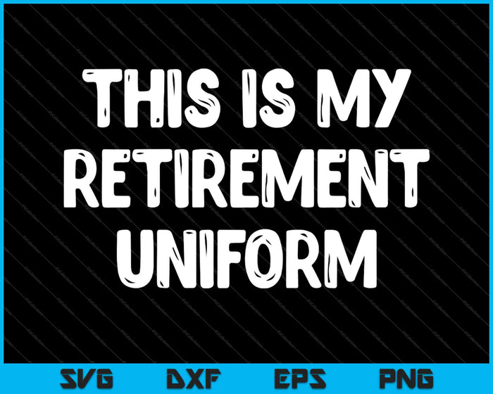 Dit is mijn pensioen uniforme kerst SVG PNG snijden afdrukbare bestanden