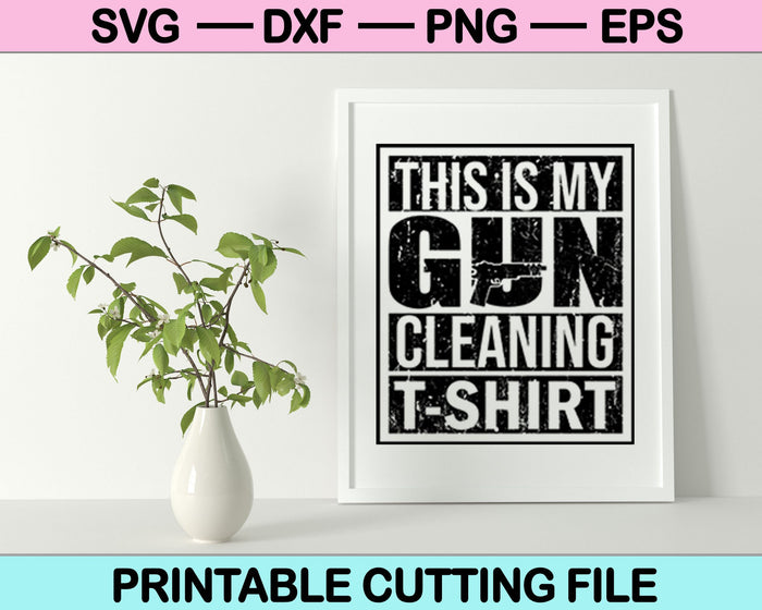 Esta es mi pistola limpiando SVG PNG cortando archivos imprimibles