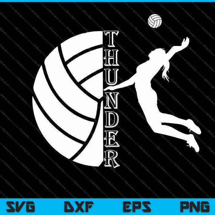 Thunder Volleyball Mamá SVG PNG Cortar archivos imprimibles