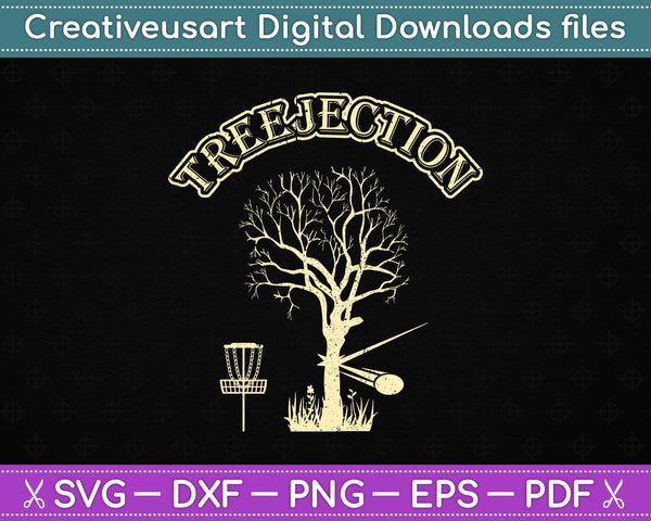 Treejection Disc Golf SVG PNG snijden afdrukbare bestanden