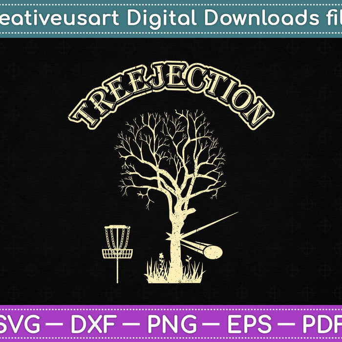 Treejection Disco Golf SVG PNG Cortar archivos imprimibles