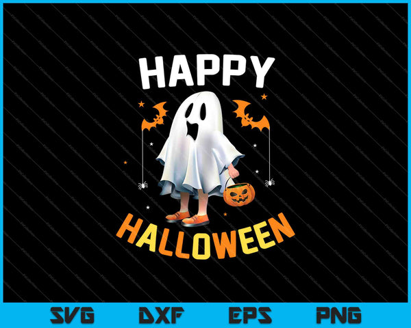 Truco o trato feliz Halloween SVG PNG cortando archivos imprimibles 