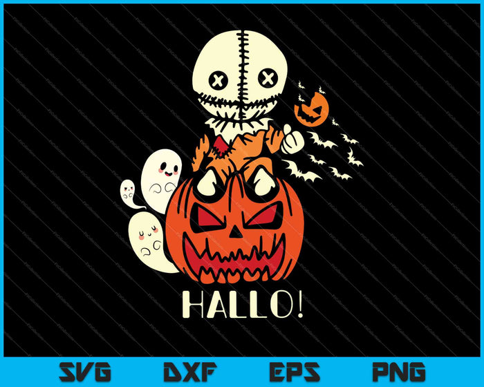 Truco o trato divertido lindo Sam Halloween disfraz SVG PNG cortando archivos imprimibles