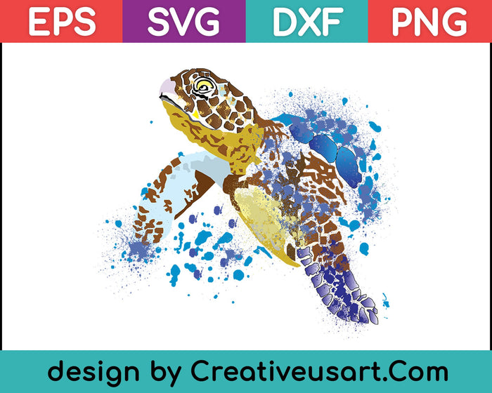 Turtle Blending Design SVG PNG Cutting Printable Files