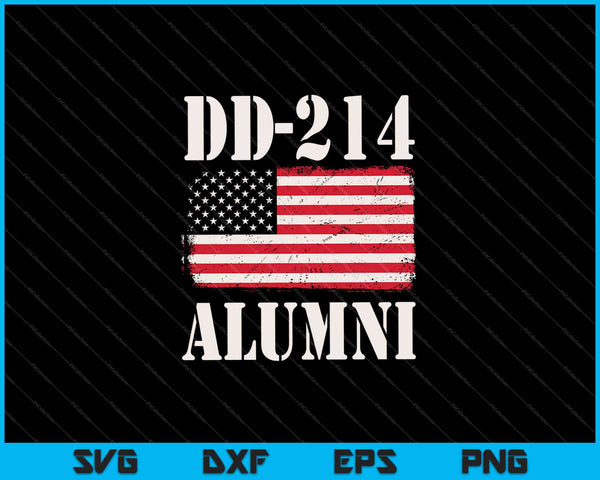 Amerikaanse militaire veteranen DD-214 alumni Vintage SVG PNG snijden afdrukbare bestanden
