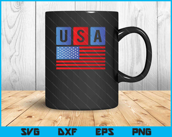 Bandera estadounidense de EE. UU. Estados Unidos Patriótico de EE. UU. SVG PNG Cortar archivos imprimibles