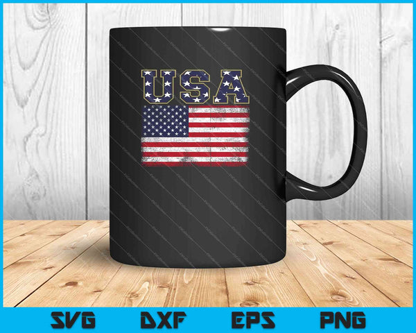 Bandera estadounidense de EE. UU. Estados Unidos Patriótico de EE. UU. SVG PNG Cortar archivos imprimibles