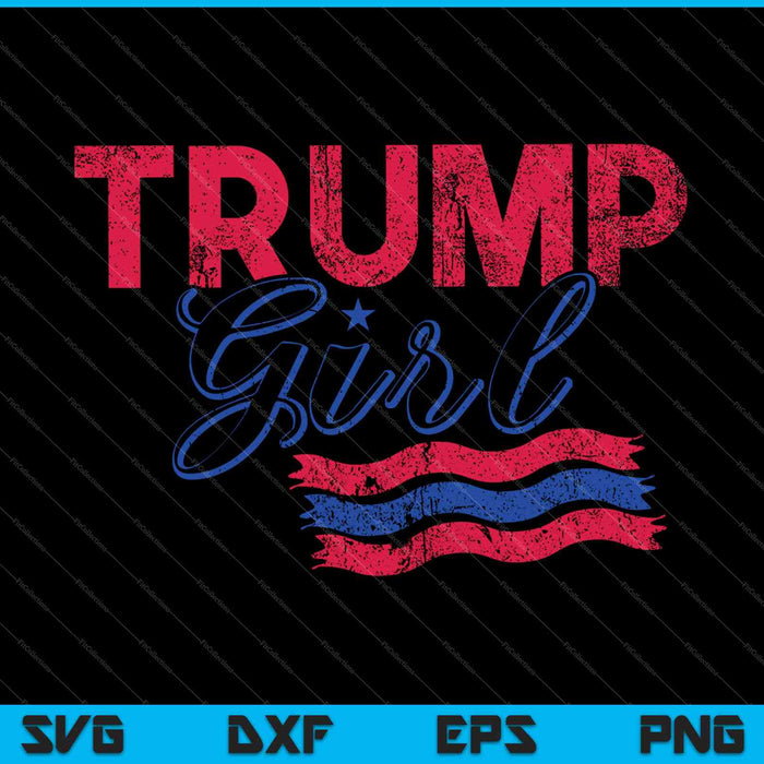 Donald Trump Girl SVG PNG Cortando archivos imprimibles