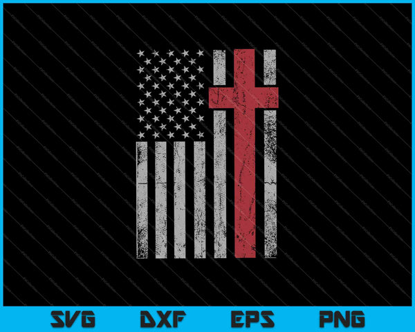 USA Flag Christian SVG PNG Cutting Printable Files