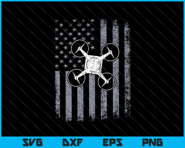 Bandera de EE.UU. FPV Drone SVG PNG Cortando archivos imprimibles