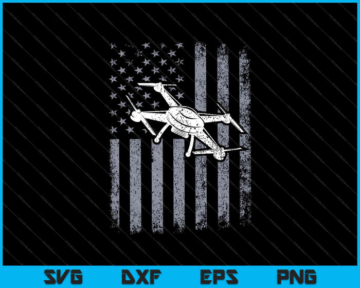 Bandera de EE. UU. FPV Drone Freestyle SVG PNG Cortar archivos imprimibles