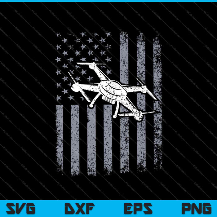USA Flag FPV Drone Freestyle SVG PNG Cutting Printable Files
