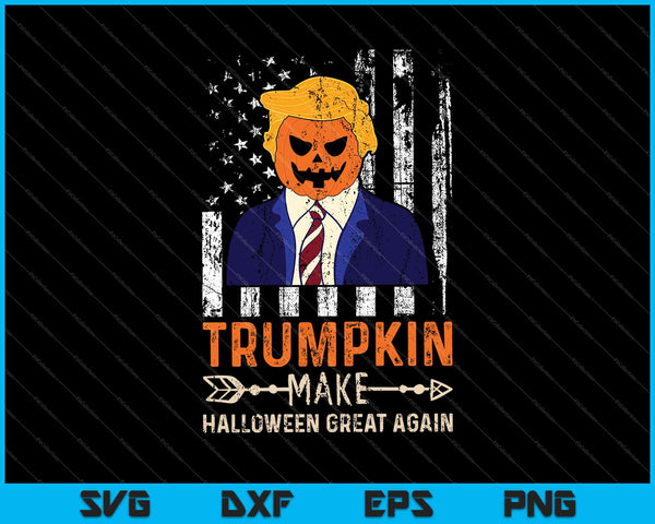 USA Trumpkin hace que Halloween vuelva a ser genial divertido SVG PNG cortando archivos imprimibles