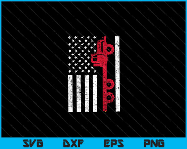 US American Flag Semi Truck Driver Svg Cutting Printable Files