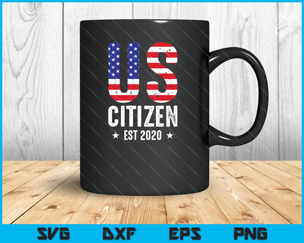 Amerikaans staatsburger 2020 Amerikaanse vlag trots VS staatsburgerschap SVG PNG snijden afdrukbare bestanden