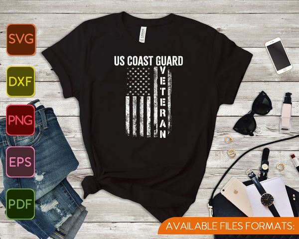 Amerikaanse kustwacht veteraan waardering pensioen SVG PNG snijden afdrukbare bestanden  - on a t-shirt
