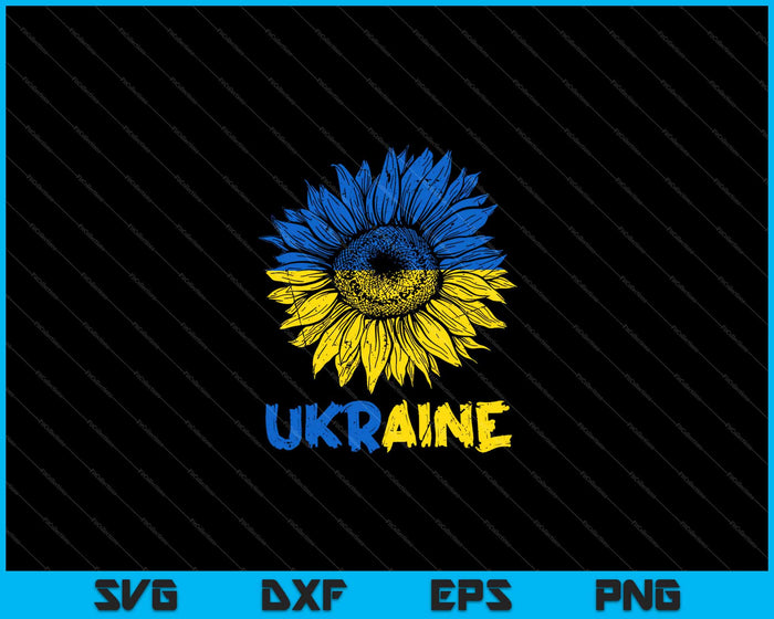 Ukraine Flag Sunflower Vintage Ukrainian Lover Svg Cutting Printable Files