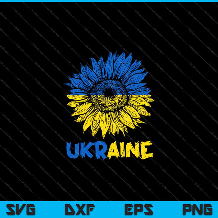 Ukraine Flag Sunflower Vintage Ukrainian Lover Svg Cutting Printable Files