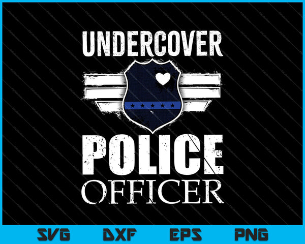 Undercover Police Officer SVG PNG Cutting Printable Files
