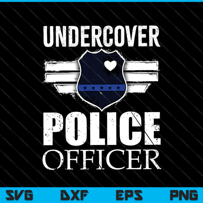 Undercover Police Officer SVG PNG Cutting Printable Files