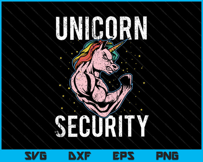 Unicorn beveiliging grappig kostuum politie SVG PNG snijden afdrukbare bestanden