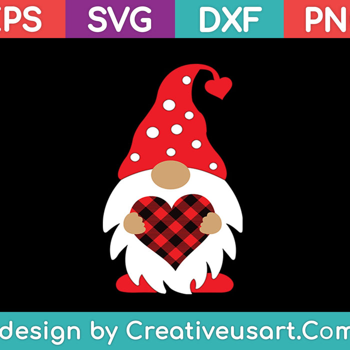 Valentine Gnome love SVG PNG Cutting Printable Files