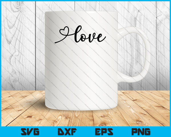 Script Love SVG PNG Cortar archivos imprimibles