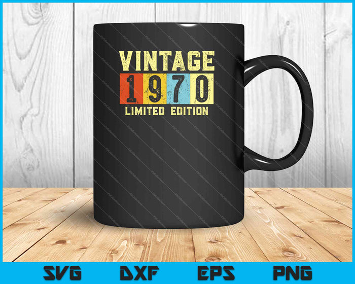 Vintage 1970 Limited Edition SVG PNG snijden afdrukbare bestanden