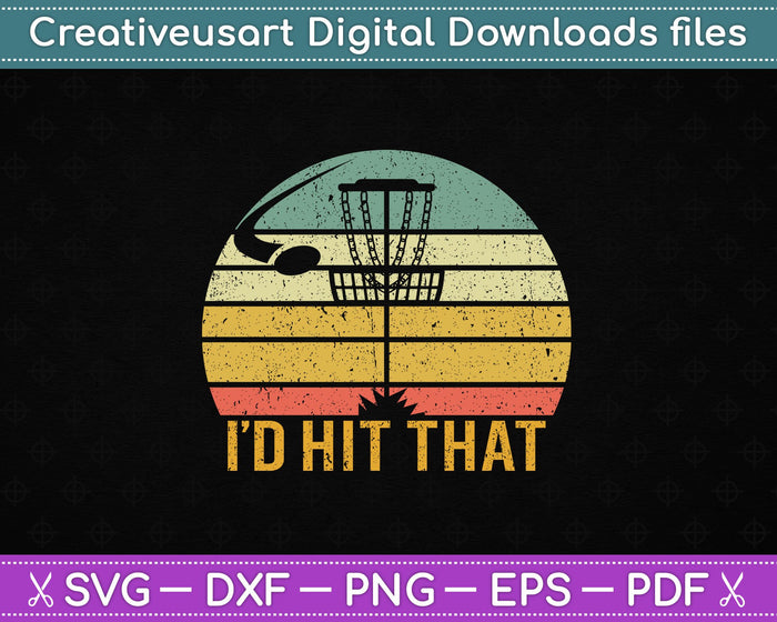 Vintage Disc Golf Funny Retro Frisbee Golf Disc SVG PNG Cutting Printable Files