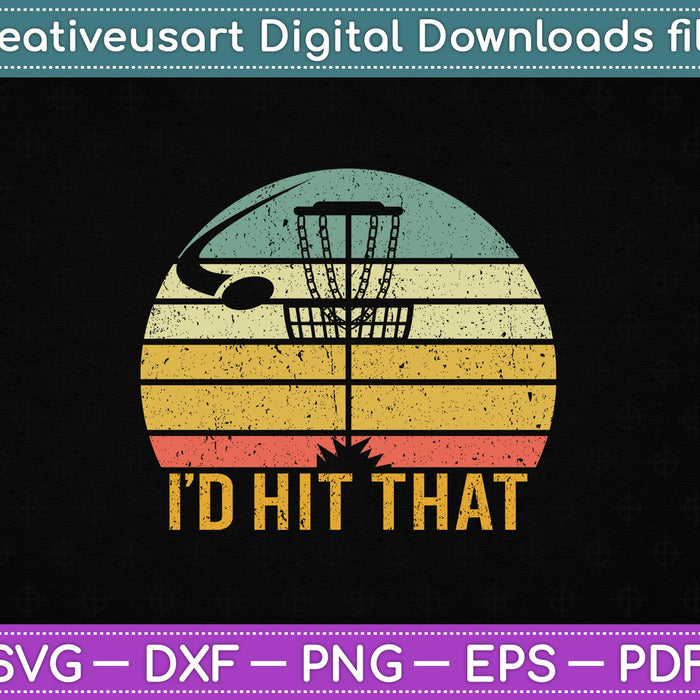 Vintage Disc Golf Funny Retro Frisbee Golf Disc SVG PNG Cutting Printable Files