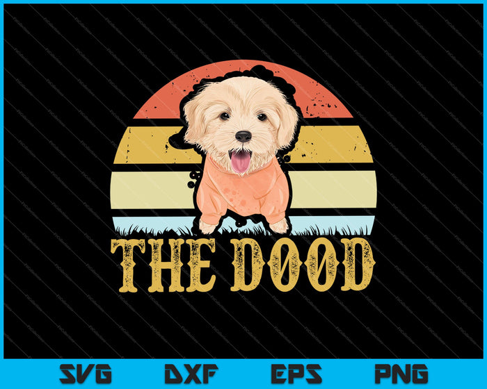 Vintage Goldendoodle The Dood SVG PNG Printable Files