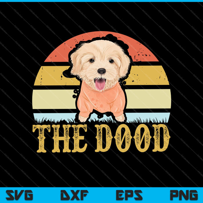 Vintage Goldendoodle The Dood SVG PNG archivos imprimibles