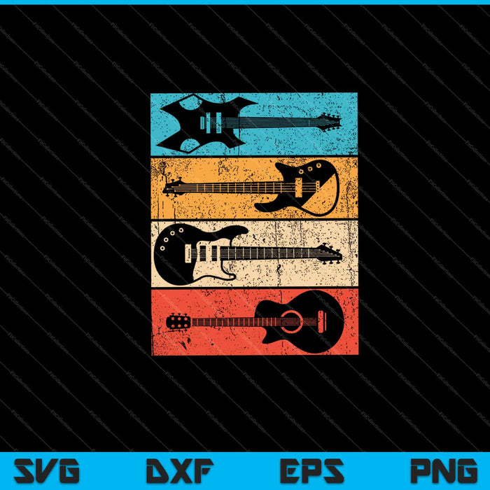 Vintage Guitar Lovers Guitarist music Svg Cutting Printable Files