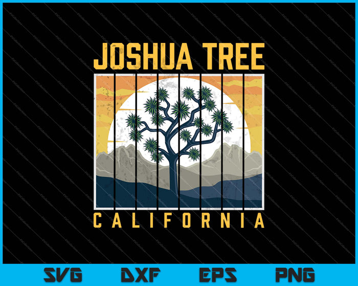 Vintage Joshua Tree California SVG PNG cortando archivos imprimibles