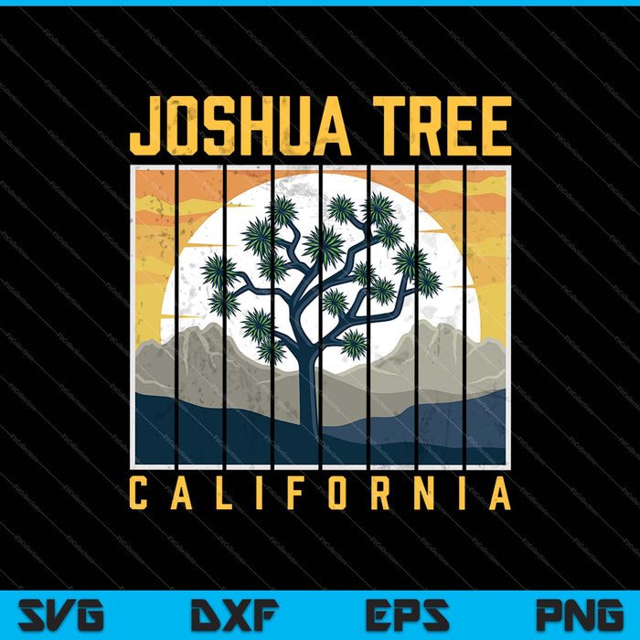 Vintage Joshua Tree Californië SVG PNG snijden afdrukbare bestanden
