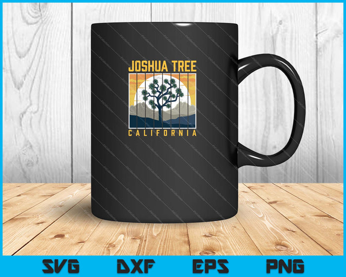 Vintage Joshua Tree Californië SVG PNG snijden afdrukbare bestanden