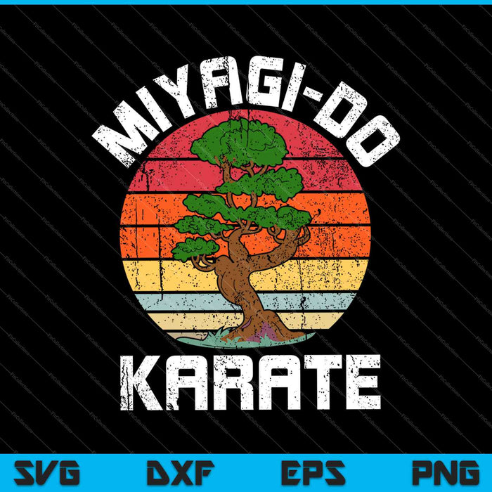 Vintage Miyagi-Do Karate Bonsai Tree SVG PNG Cutting Printable Files