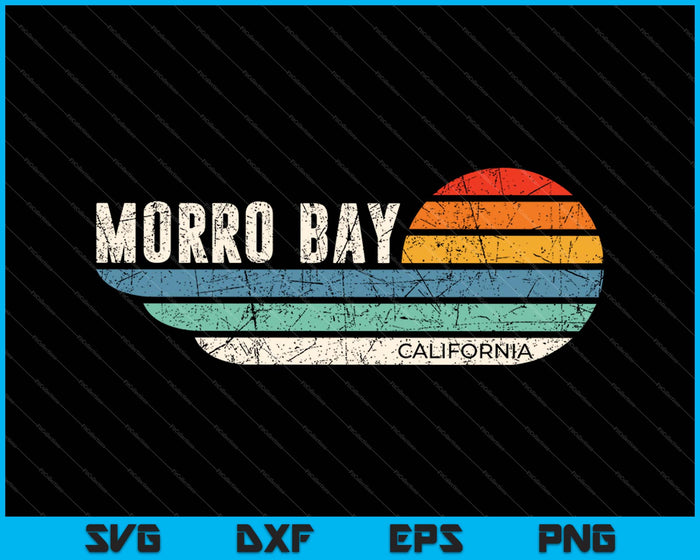 Vintage Morro Bay California SVG PNG cortando archivos imprimibles