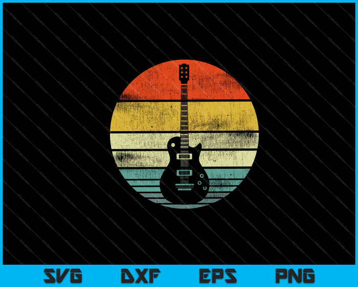 Vintage Music Guitar Player Svg Cutting Printable Files