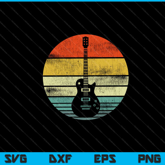 Vintage Music Guitar Player Svg Cutting Printable Files