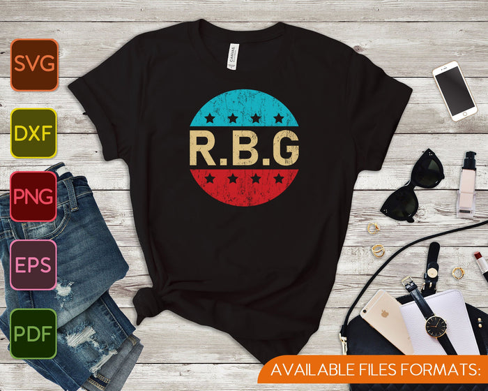Vintage notorio regalo RBG para Ruth Bader Ginsburg Fan SVG PNG Cortando archivos imprimibles 
