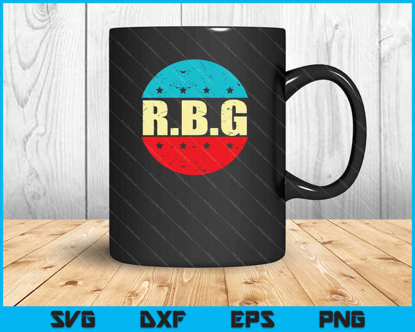 Vintage beruchte RBG SVG PNG snijden afdrukbare bestanden 